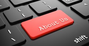 About Us on Red Keyboard Button.